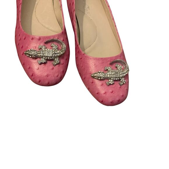 Diana E. Kelly Alligator Brooch Leather Shoes sz 7 - Picture 6 of 7